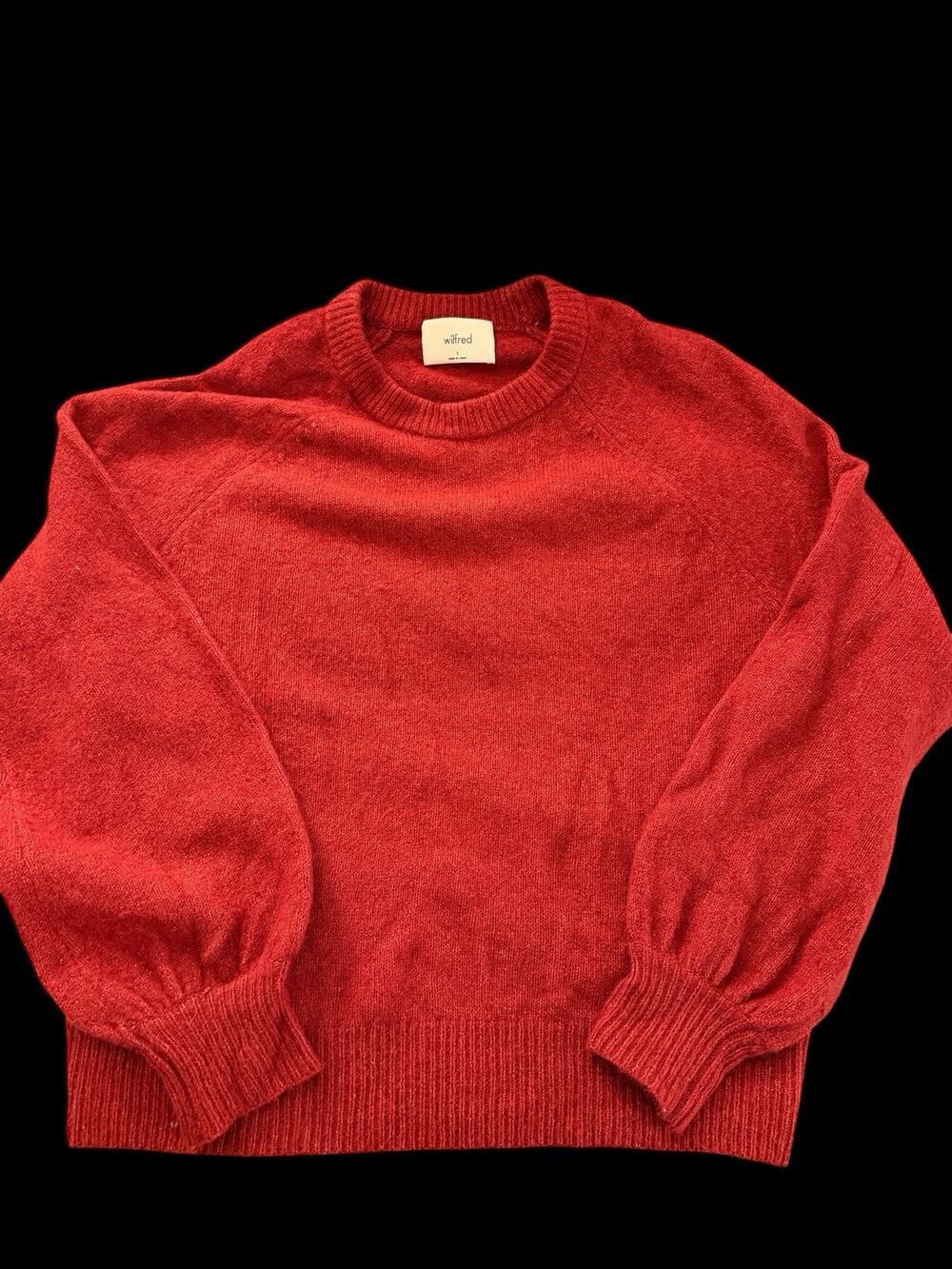 Wilfred by Aritzia SoftSpoke™ Sonder Sweater – Wine Red / Flashing Red Size S